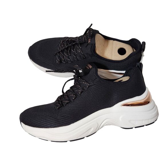 Skechers Street Pretty Knitty Sneakers – Women’s 9.5 Black | Memory Foam | NIB - Picture 3 of 10